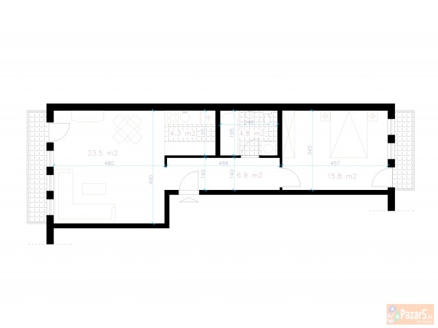Се продава двособен стан во Центар