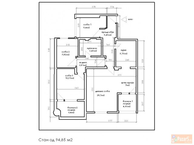 СЕ ПРОДАВА 4-СОБЕН СТАН ВО КИСЕЛА ВОДА