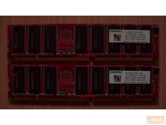 Kingmax 512 MB DDR1 стикови