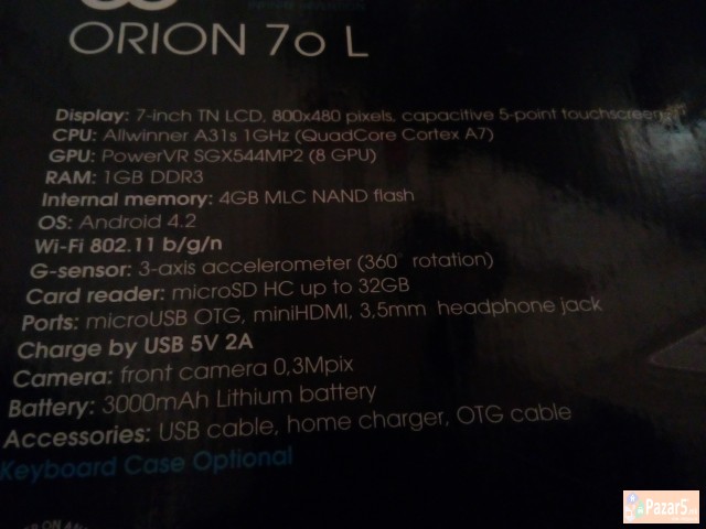 Se Prodava Tablet  Marka Orion 7ol  Model A741l So