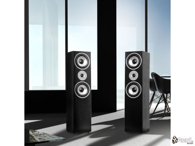 POWER DYNAMICS STEREO SPEAKERS BLACK 12-24 RATI