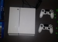 Ps4 White + 2 White Kontroleri + Kamera + >15 Igri